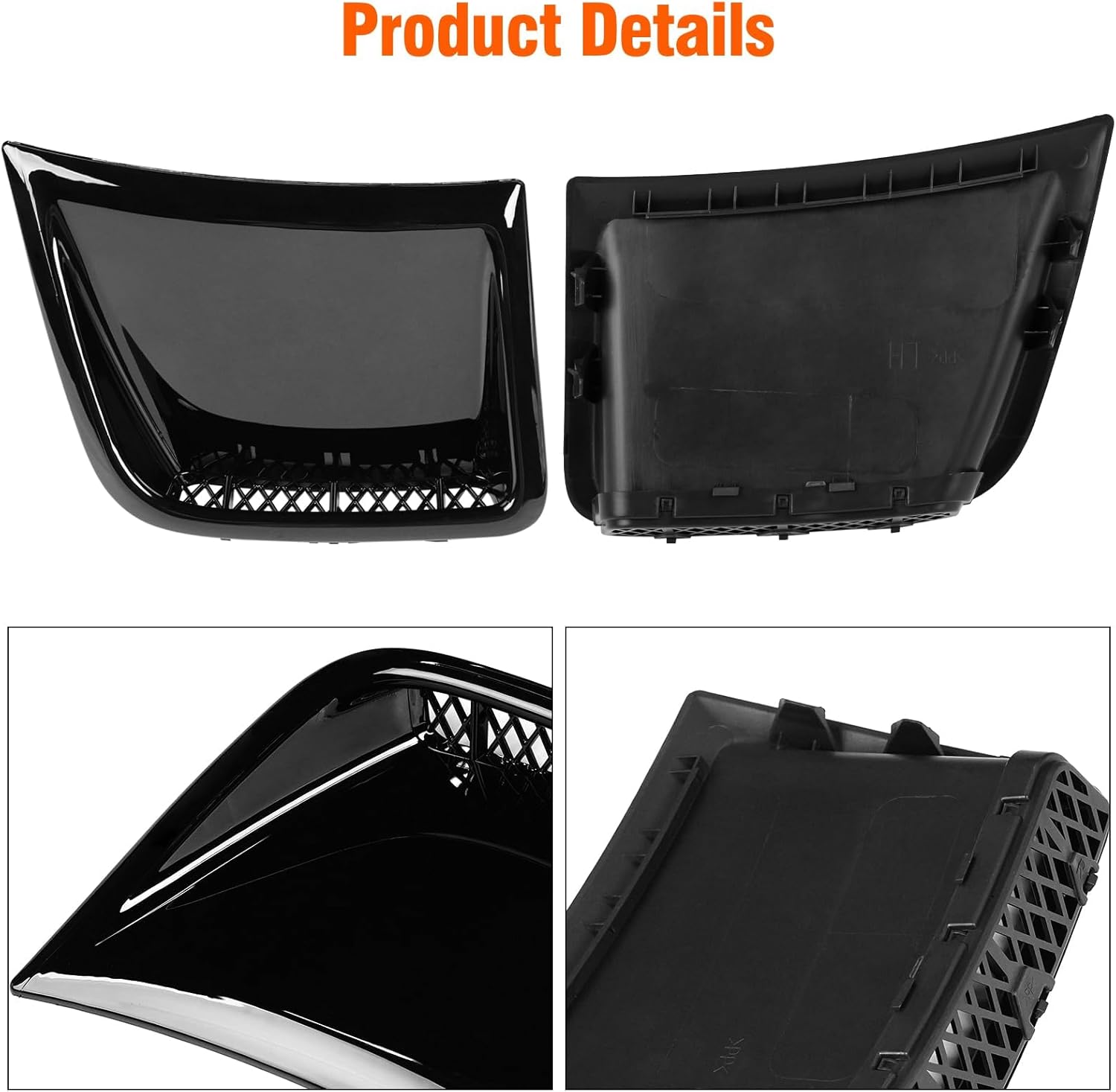 Yumzeco 2PCS Compatible with Subaru Impreza Bumper Corner Cover WRX STI 2008 2009 2010 2011 2012 2013 2014, Replace for 57739FG010 57739FG020 Driver and Passenger Side Impreza Side Vents-Glossy Black