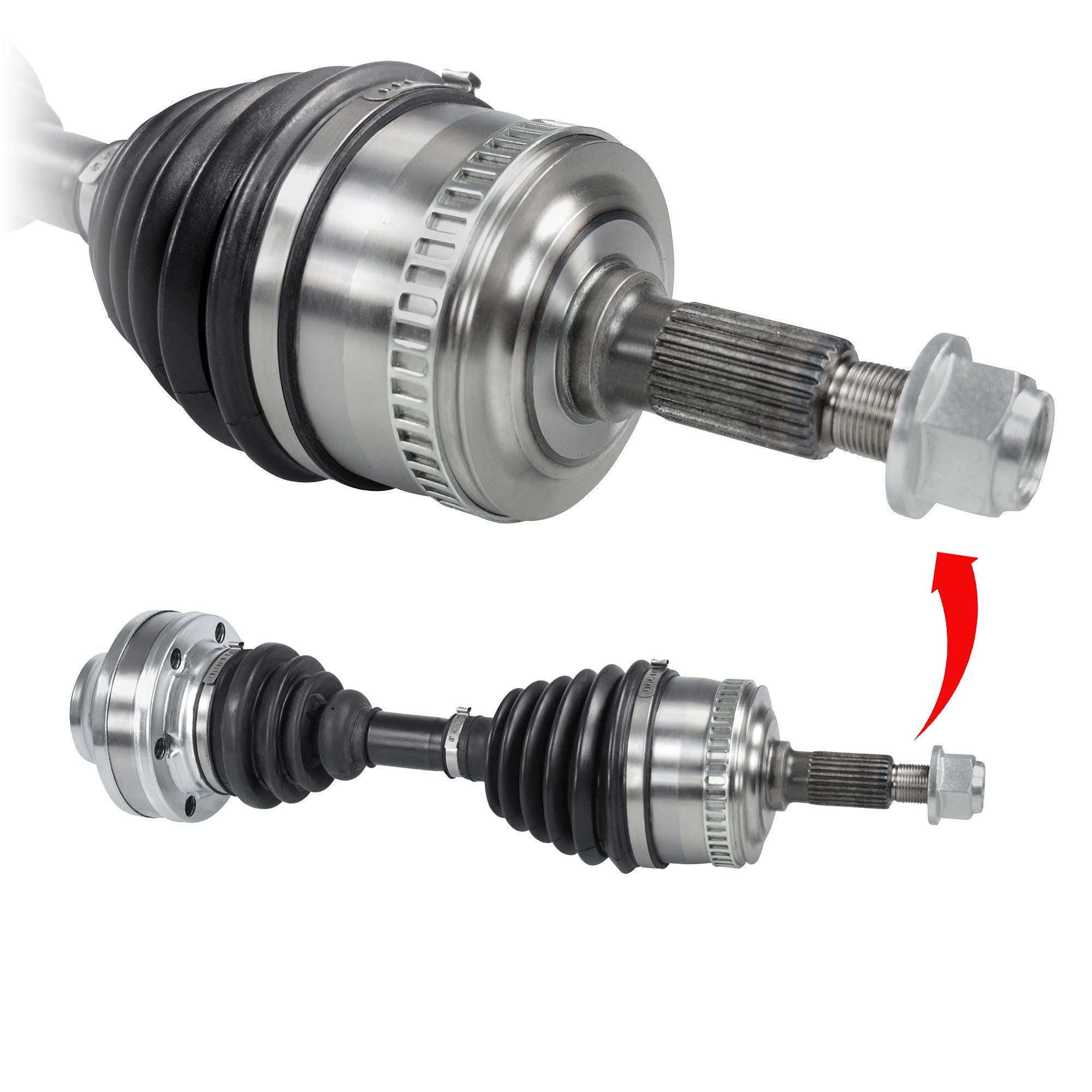 2x Eje de transmisión delantero izquierdo y derecho, compatible