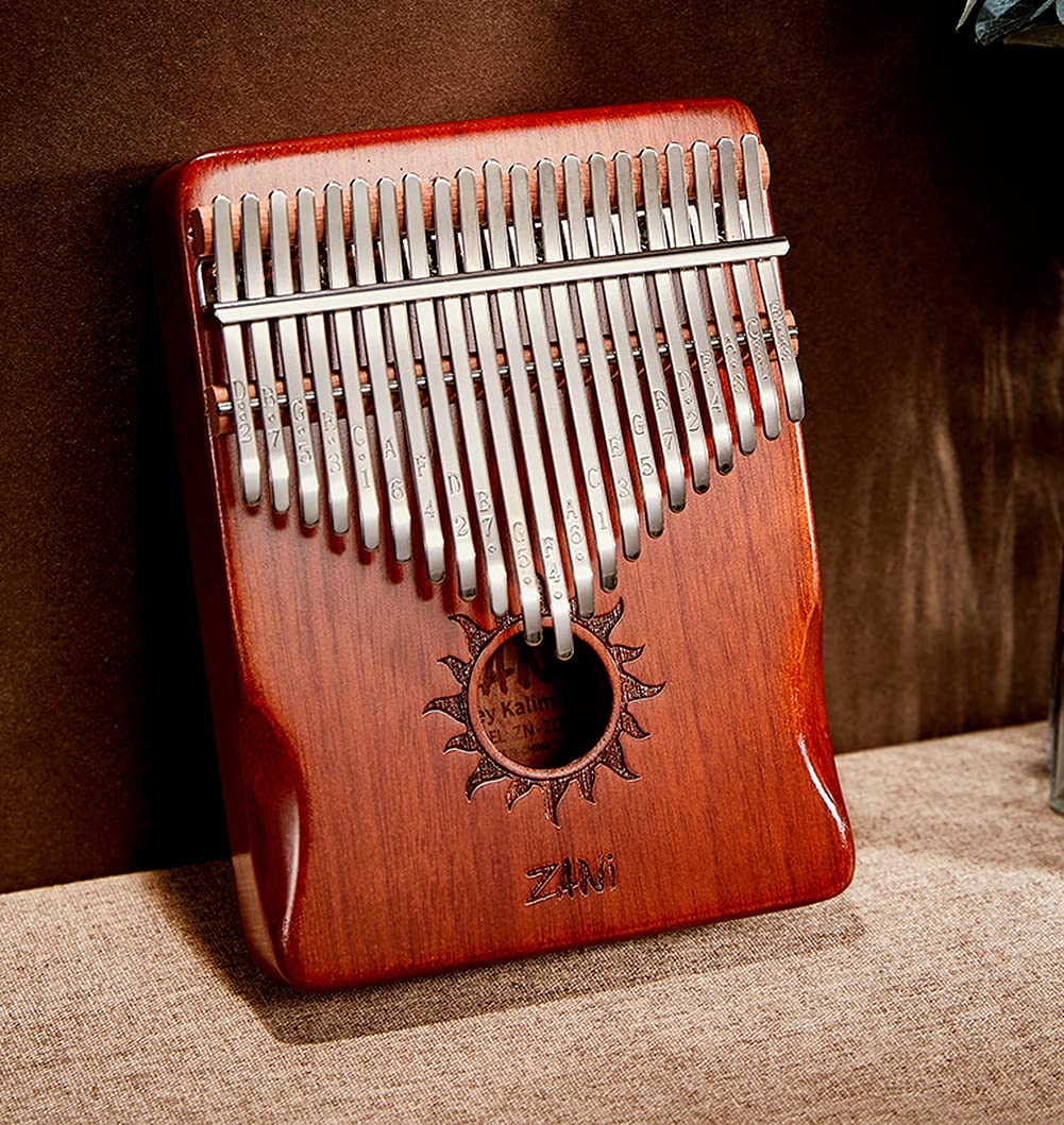 Kalimba Pouce Piano 17 Touches En Acajou Inclus Sac Marteau Et Livret De Musique Pour Debutants Enfants Bleu