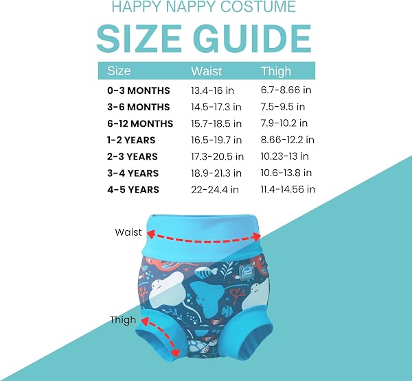 Baby & Toddler Happy Nappy Duo Reusable Swim Nappy with Silver Lining - 3