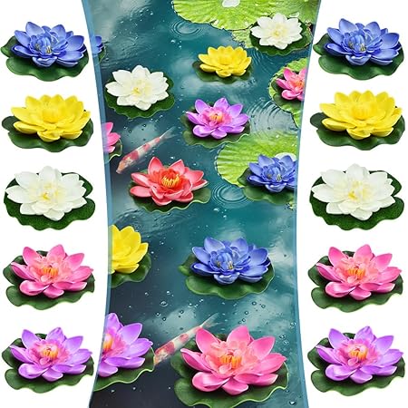 Amazon.de Reforung 5 Stück Künstliche Seerosen 10cm Schwimmende