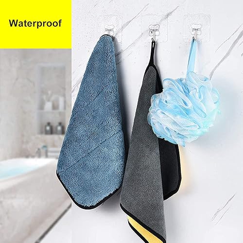 Miniatura 5 de DKKO Ganchos de pared adhesivos transparentes reutilizables sin costuras para colgar ganchos de pared adhesivos resistentes para baño, cocina