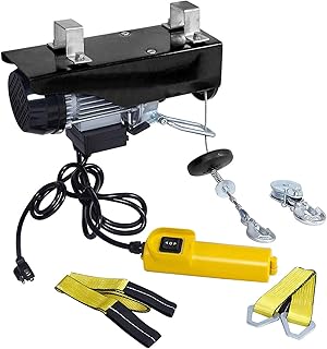 OPENROAD Lift Electric Hoist, 440 lbs Hoist Winch with Wire Control, Steel Cable Hoist, Garage Ceiling Crane Overhead, Zinc-Plated Steel Wire Hoist for Garage, Attic, Loft, Ceiling, Yard Lifting…