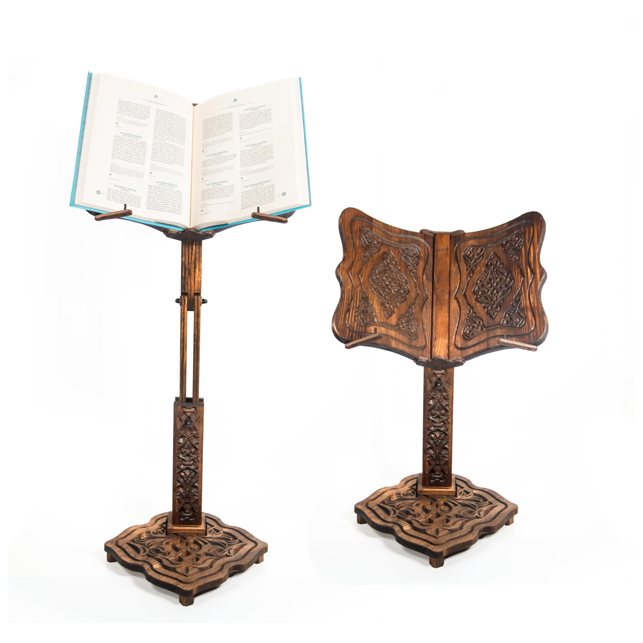 Soporte de madera ajustable de gran tamaño para libros pesados | Corán, Biblia, diccionario, soporte para libros de cocina, soporte multifuncional enorme