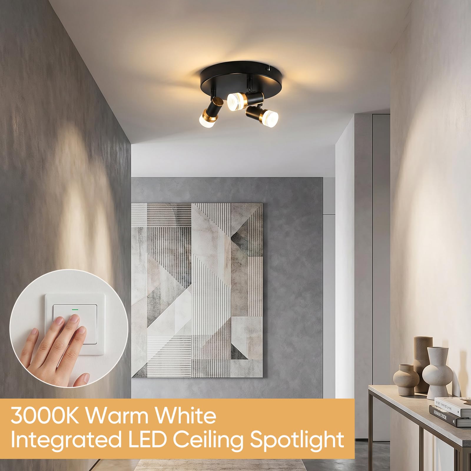 4795856 Moderne Spot Plafond LED 3000K Plafonnier Spot