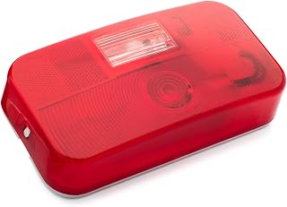 Lumitronics Red Surface Mount Tail Light - RV Stop, Turn, Tail, Backup Light - White Base