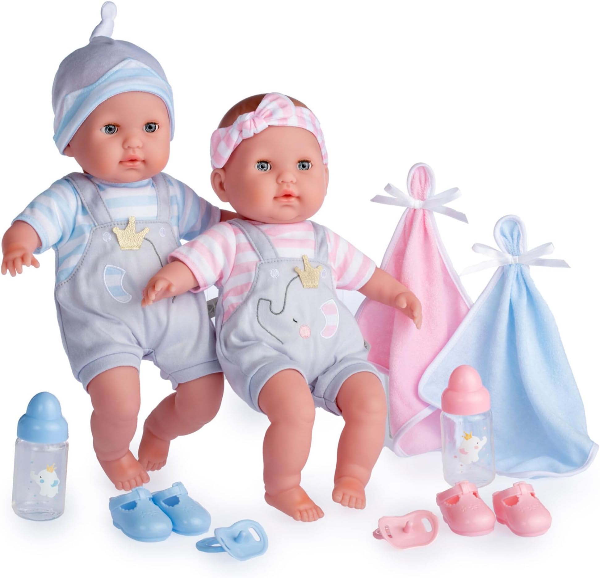 JC Toys DOLLS T Berguer Dolls Twin DLX Gift Set, Multi-Colour, 15 Inches