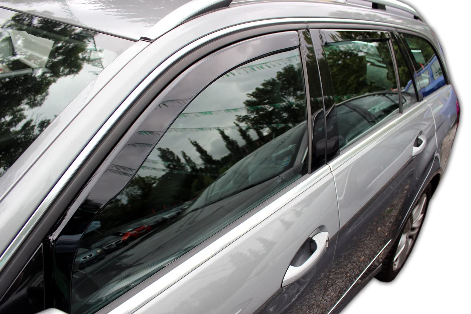 J&J AUTOMOTIVE Windabweiser für Mercedes E Klasse S212 2009-2016 4tlg Heko Regenabweiser Vorne Hinten Getönt