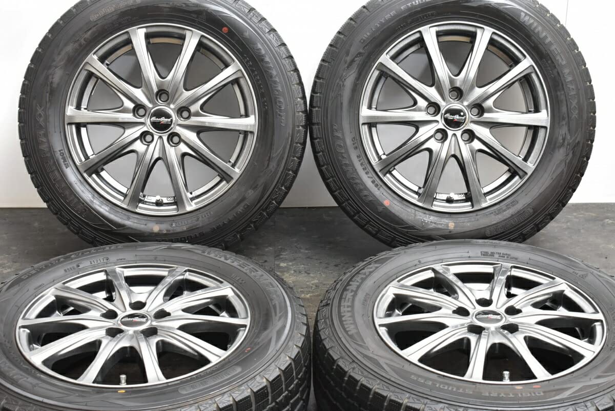 Amazon | 中古 スタッドレスタイヤホイール 4本セット 15インチ 6J +45 