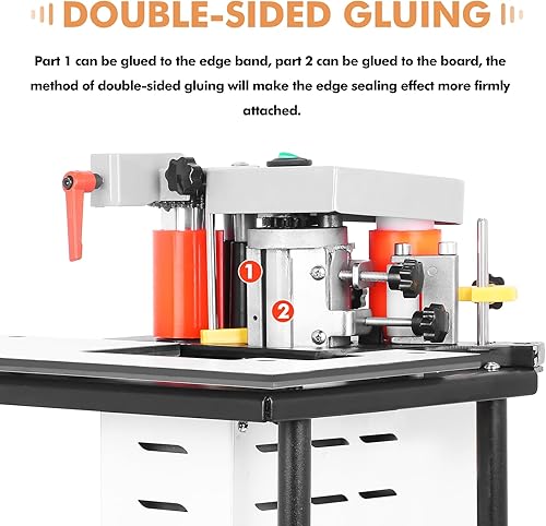 Vista 5 de YUCHENGTECH Máquina de bandas de borde para carpintería Máquina de bandas de borde recto portátil con control de velocidad 16.4-32.8 ft/min