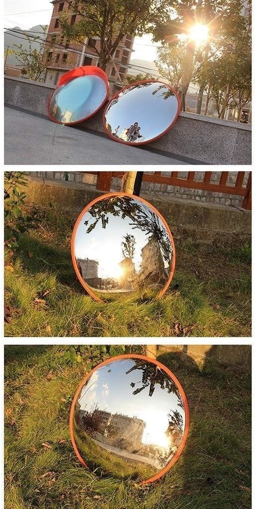 Safety Mirror Blind spot Mirror for The Park Entrance, Durable Traffic Mirror, Weatherproof, Convex Mirror for Theft Protection Indoors and Outdoors(80CM)