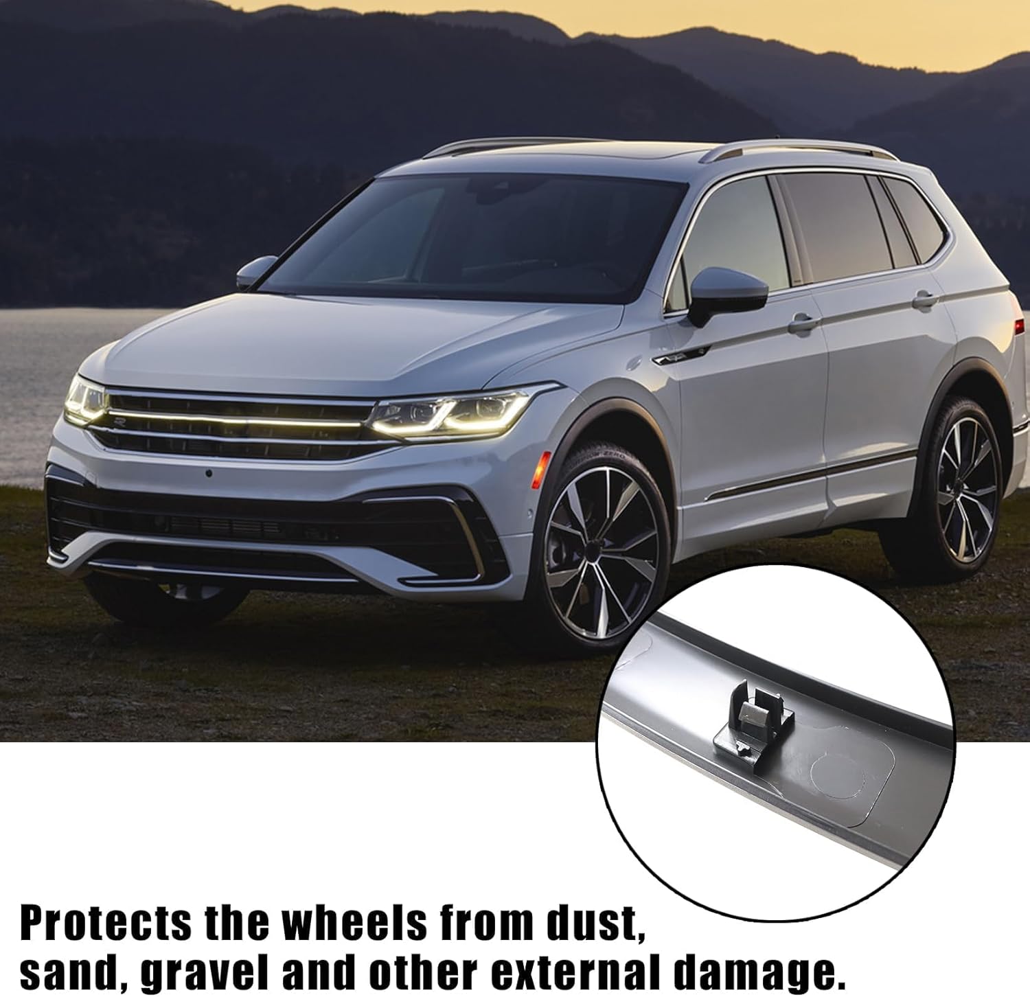 NLQR Front Drive Side Wheel Arch Fender Molding, Fit for Volkswagen Atlas 2018-2021, Replace 3CN853717B9B9 VW1290107 17010798, Front Left Fender Molding Trim