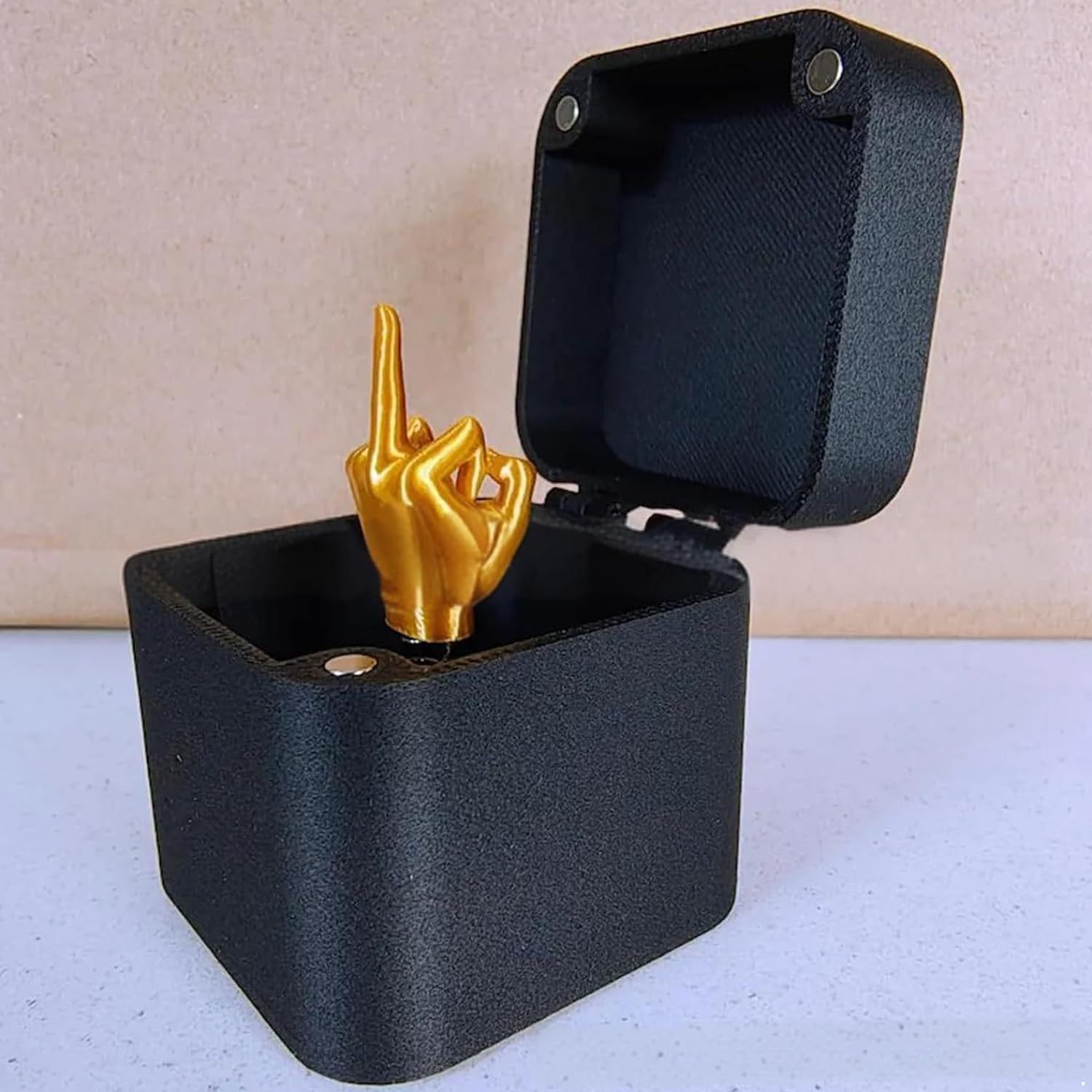 Funny Annoying Prank Box with 3D Printed Middle Finger Surprise Novelty Gag Gift for Adults Friends image 4