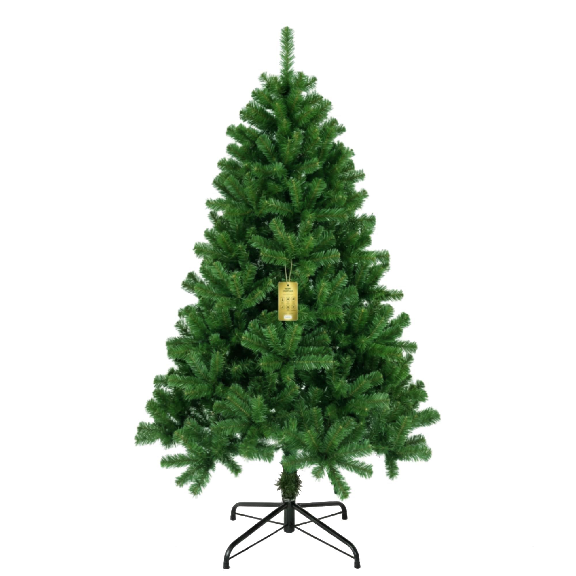 Árbol de Navidad Artificial Viridian 150cm/180cm/210cm con Soporte Metálico Plegable, Material Pet, Fácil Montaje y Almacenamiento (Viridian, 150 cm)