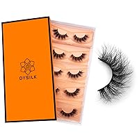 Vista 11 de DYSILK Pestañas postizas - Pestañas de visón 5 pares 6D, paquete de pestañas esponjosas, pestañas postizas de aspecto natural, pestañas postizas