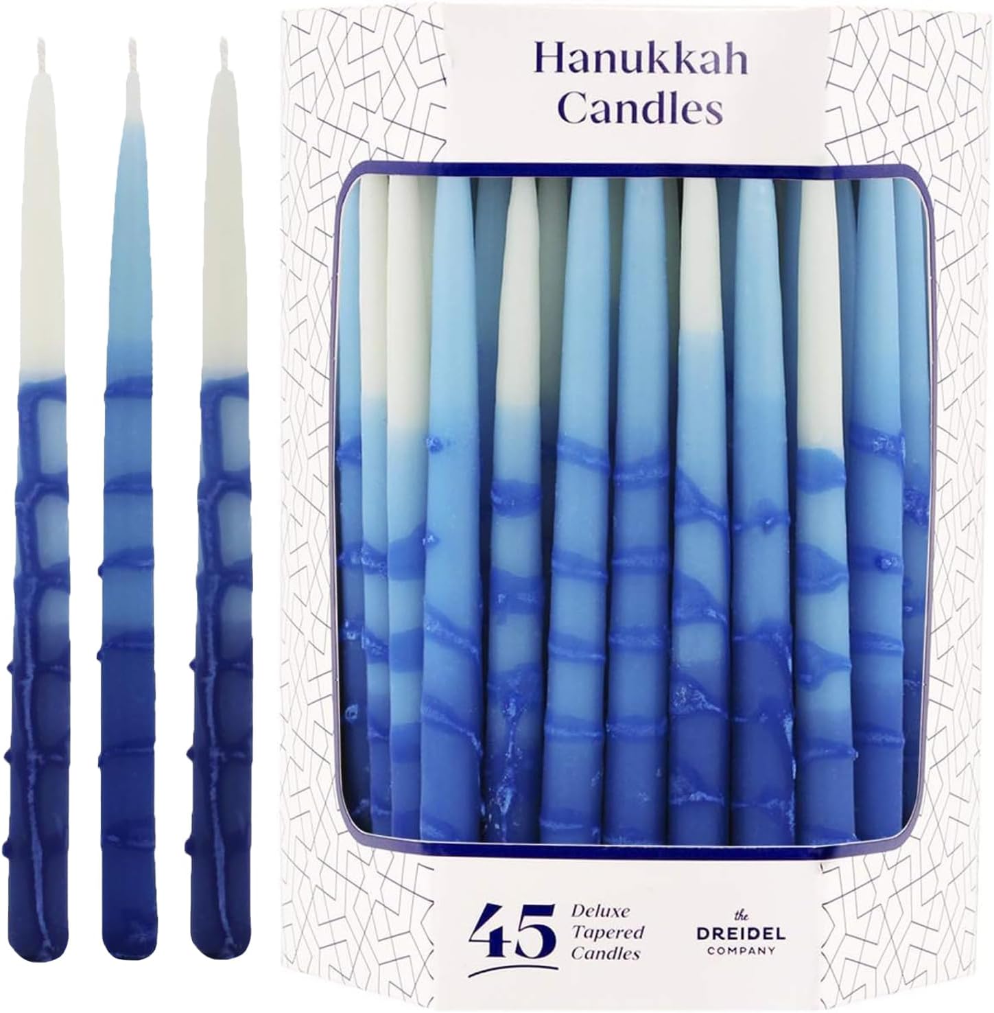 Dripless Deluxe Tapered Hanukkah Candles 24-Pack