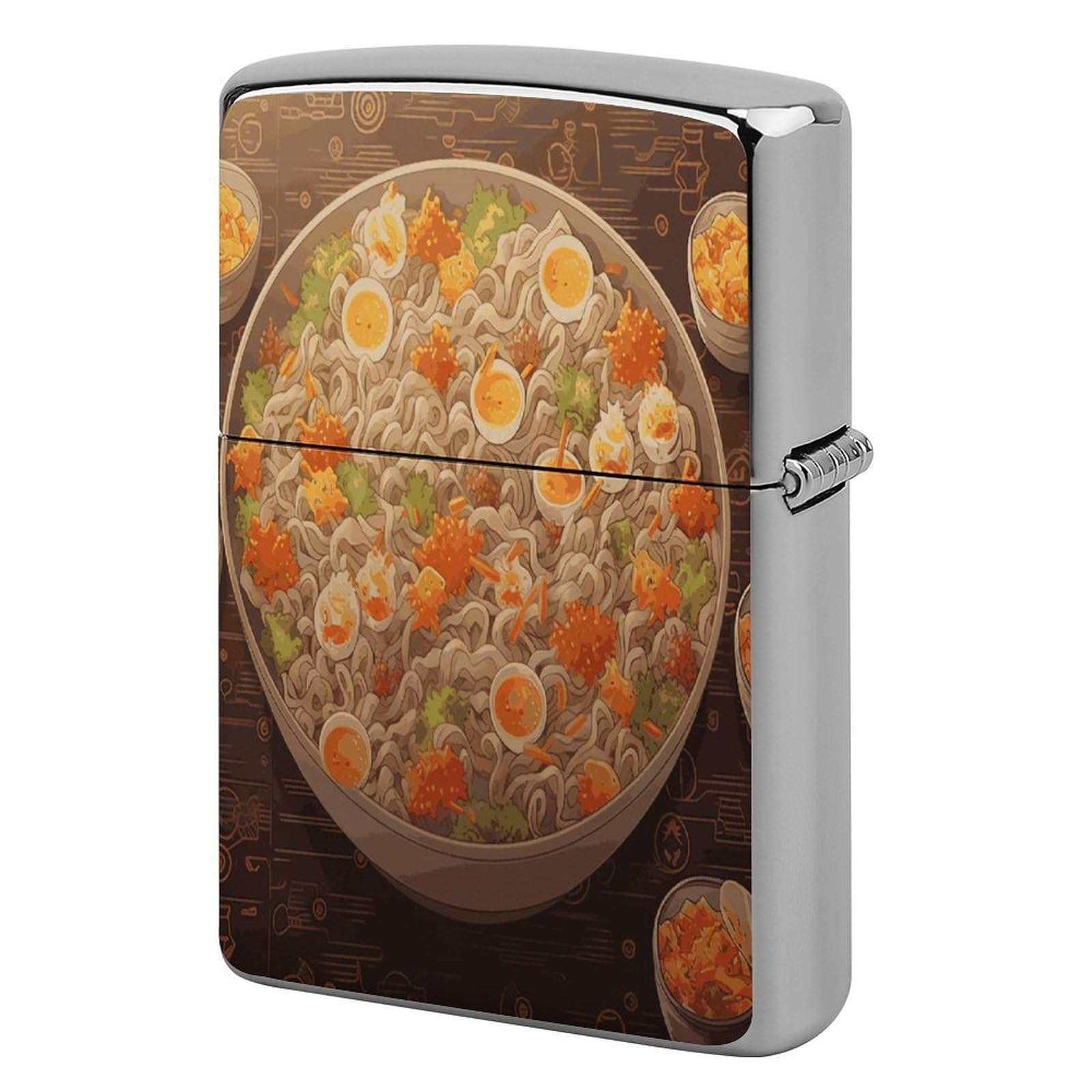 Fodpand Style Egg Cup Noodle Ramen Metal Lighter Case Cover Lighter Sleeve