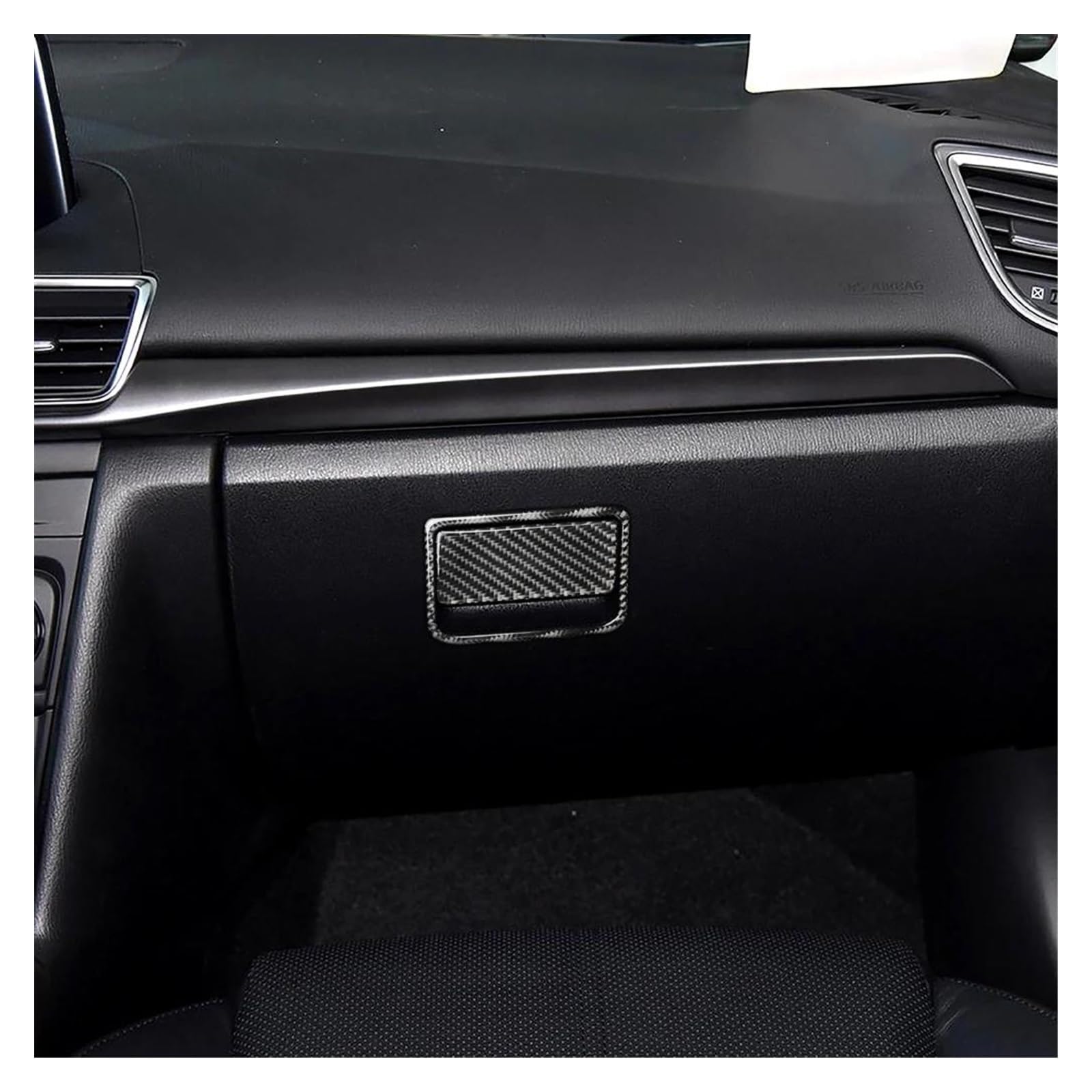Autozubehör Innenraum Auto Passagier Lagerung für Schalter Rahmen Trim Aufkleber Carbon Look Innendekoration Für 3 für Axela 2013-2018