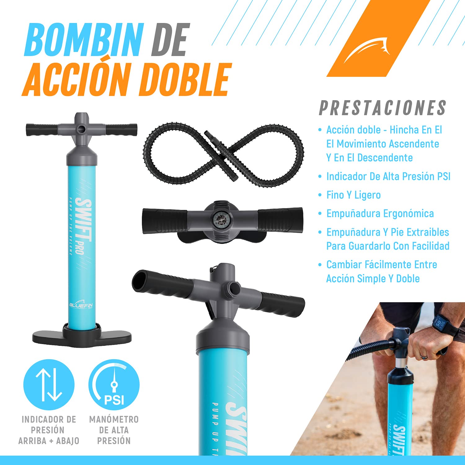 Tabla de Paddle Surf Hinchable Bluefin Cruise 9'8 / Tabla de Sup para Adultos y Niños/Sup Bluefin Cruise/Portátil y Fácil de Transportar/Incluye Accesorios para Tabla de Padle Surf