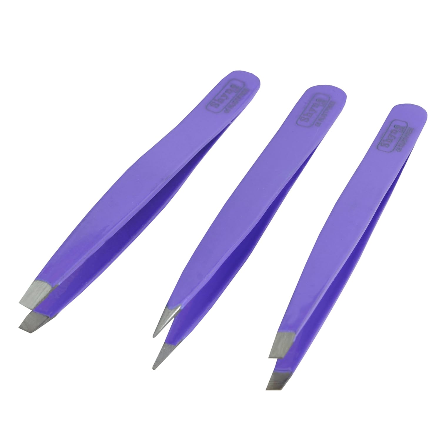 Purple German Eyebrow Tweezers Hair Tweezers Slanted