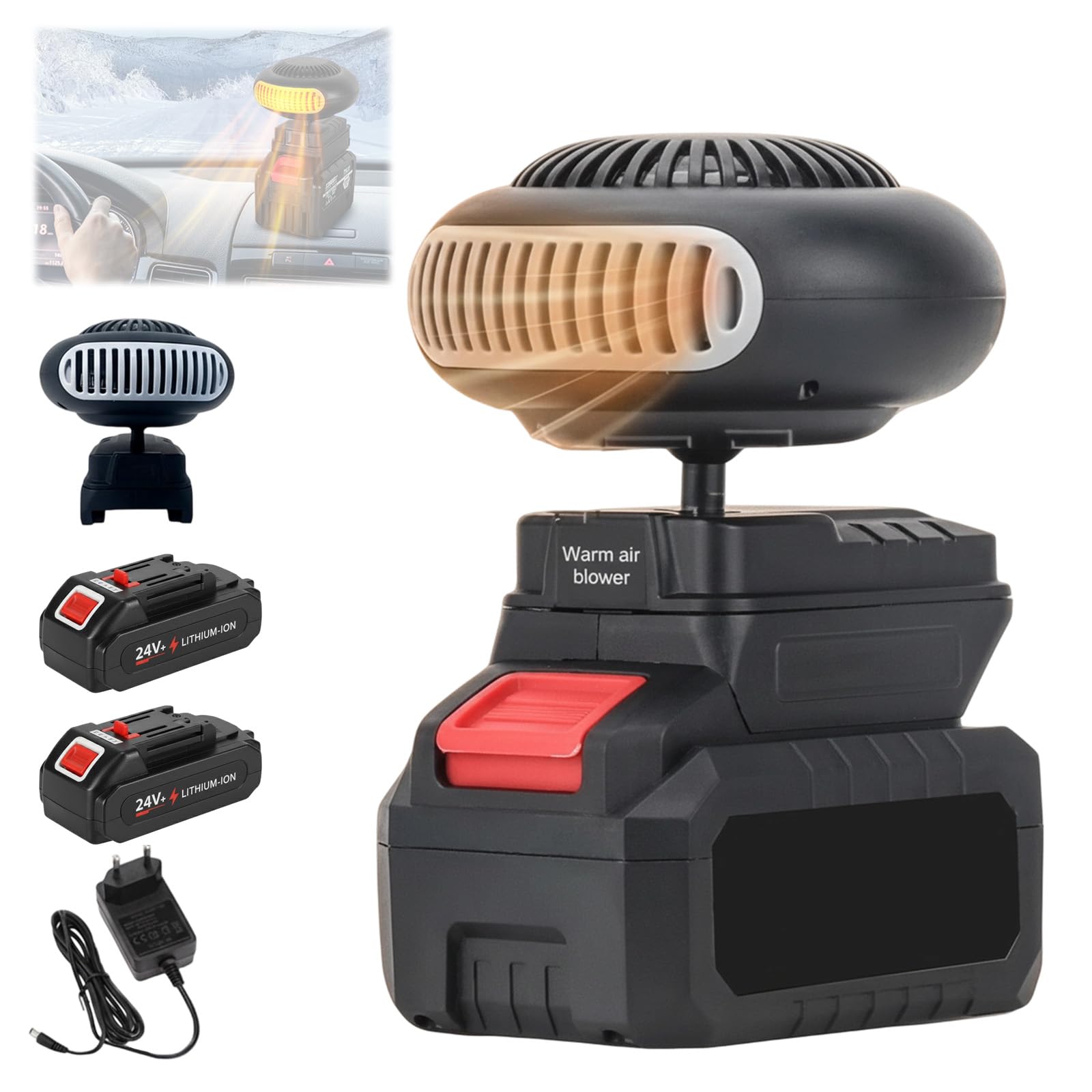 Auto Heizung mit Akku, 2026 New mini heizlfter akku mit Kippschutz, 1500  mAh Wiederaufladbare Heizung mit USB-Anschluss, fr Camping, Zelt, Bro,  Auto, Autoscheibenheizung (1 PCS,2 Battery) : Amazon.de: Kche, Haushalt &  Wohnen