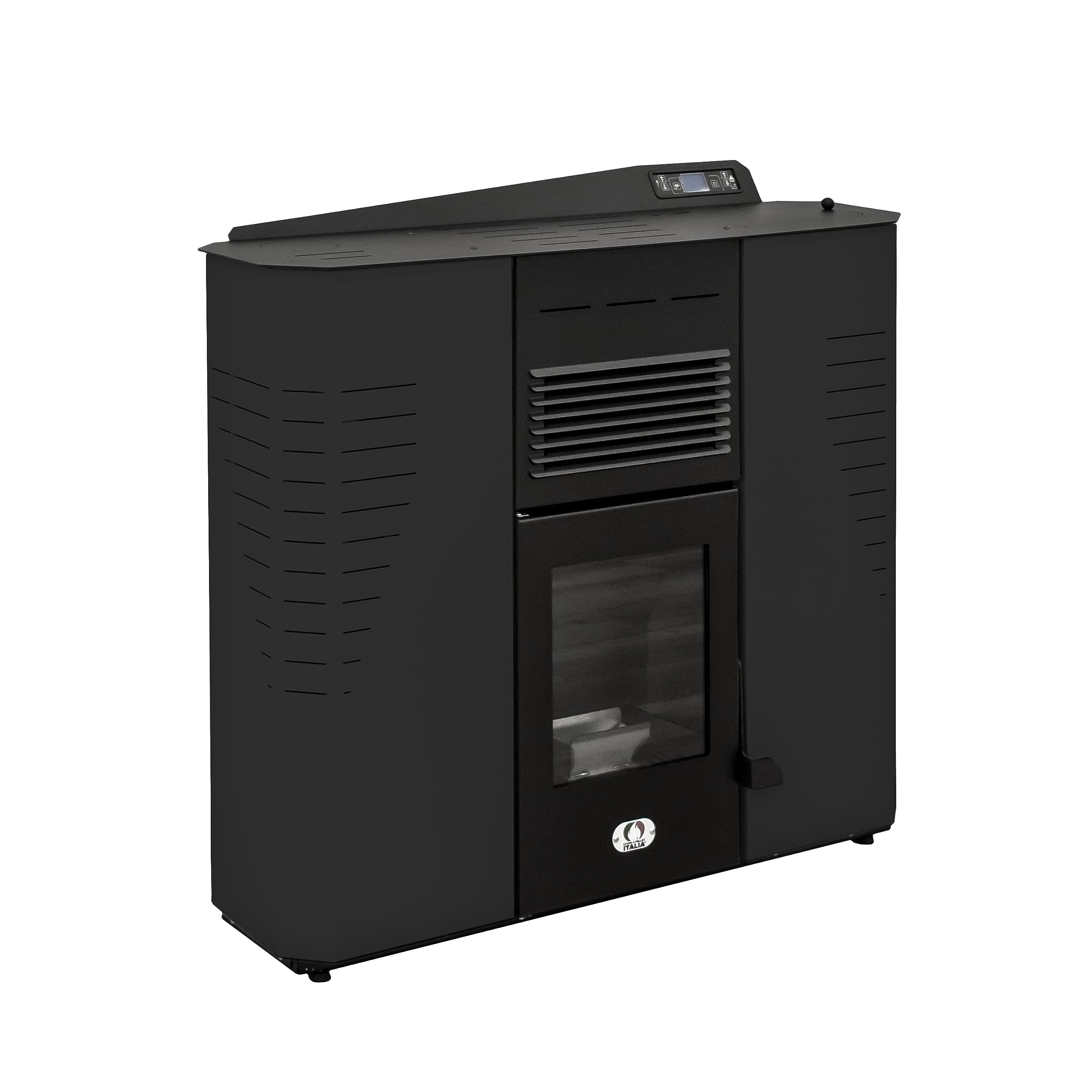 STUFE A PELLET ITALIA Marmolada 14 KW Pelletöfen Effizienz 92% Heizt 130m² Autonomie 19 Std Programmierbar 5 Geschwindigkeiten Schwarz