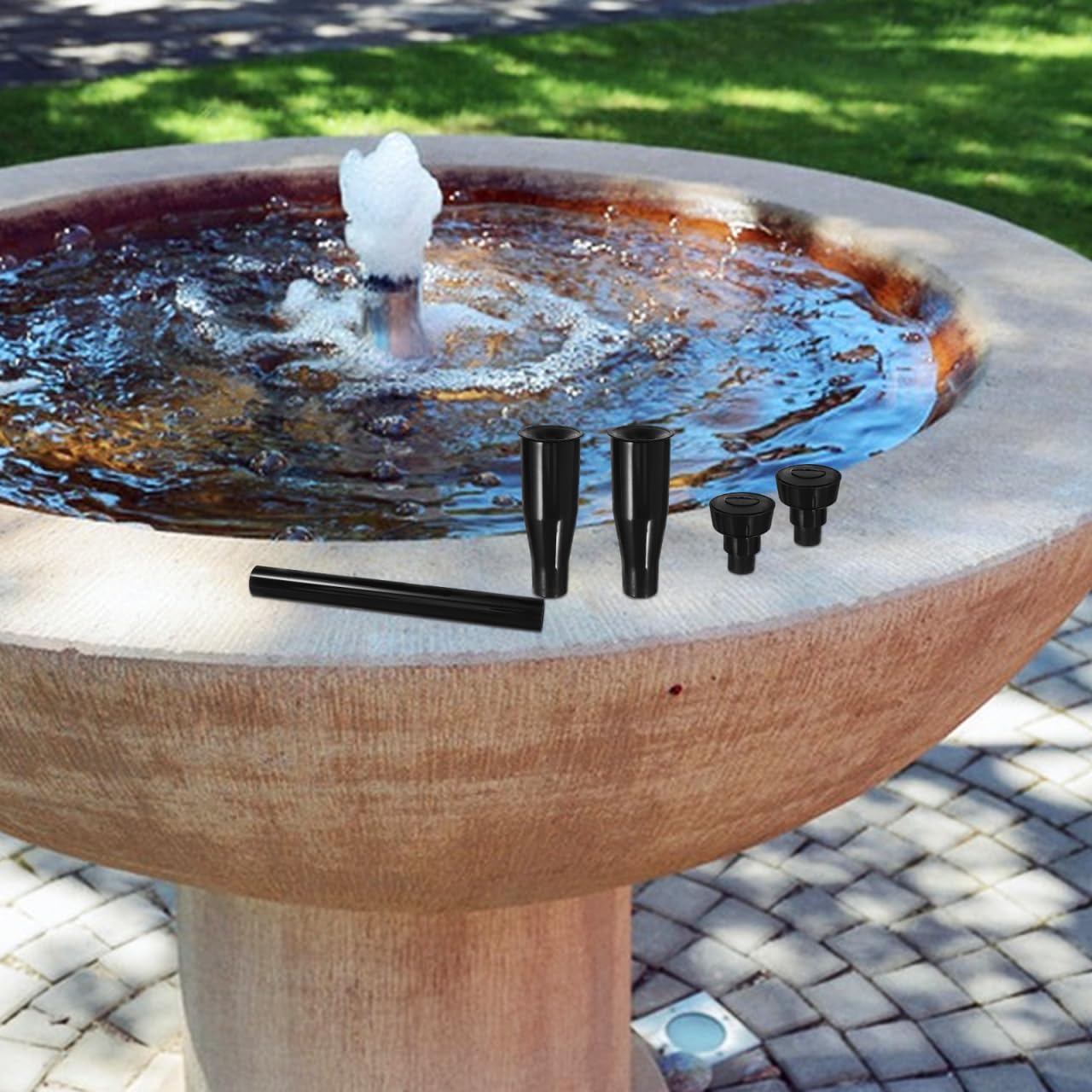Amazon.com: VINTORKY Pond Fountain Set with 8 Adjustable Nozzles Water Pump  Accessories for Garden Ponds Fish Tanks Outdoor Water Features : Patio,  Lawn & Garden