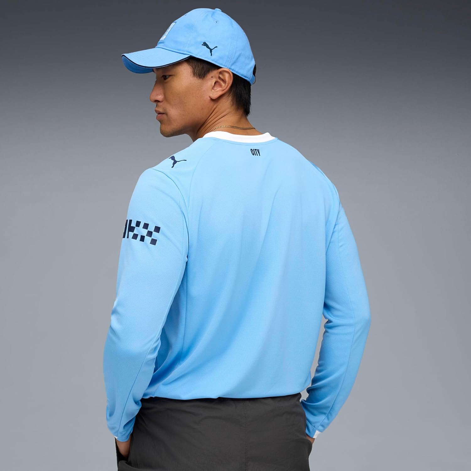 Men’s Manchester City FC 2025/26 Replica Home Soccer Jersey, Long Sleeve - Team Light Blue