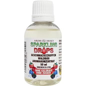 Wild Berry Concentrate Drops 1 Bottle 50 ml Makes 25 Litres Highly Concentrated Aroma without Sugar for Water Carbonators Tingling Ready Drink Low Calorie No Preservatives