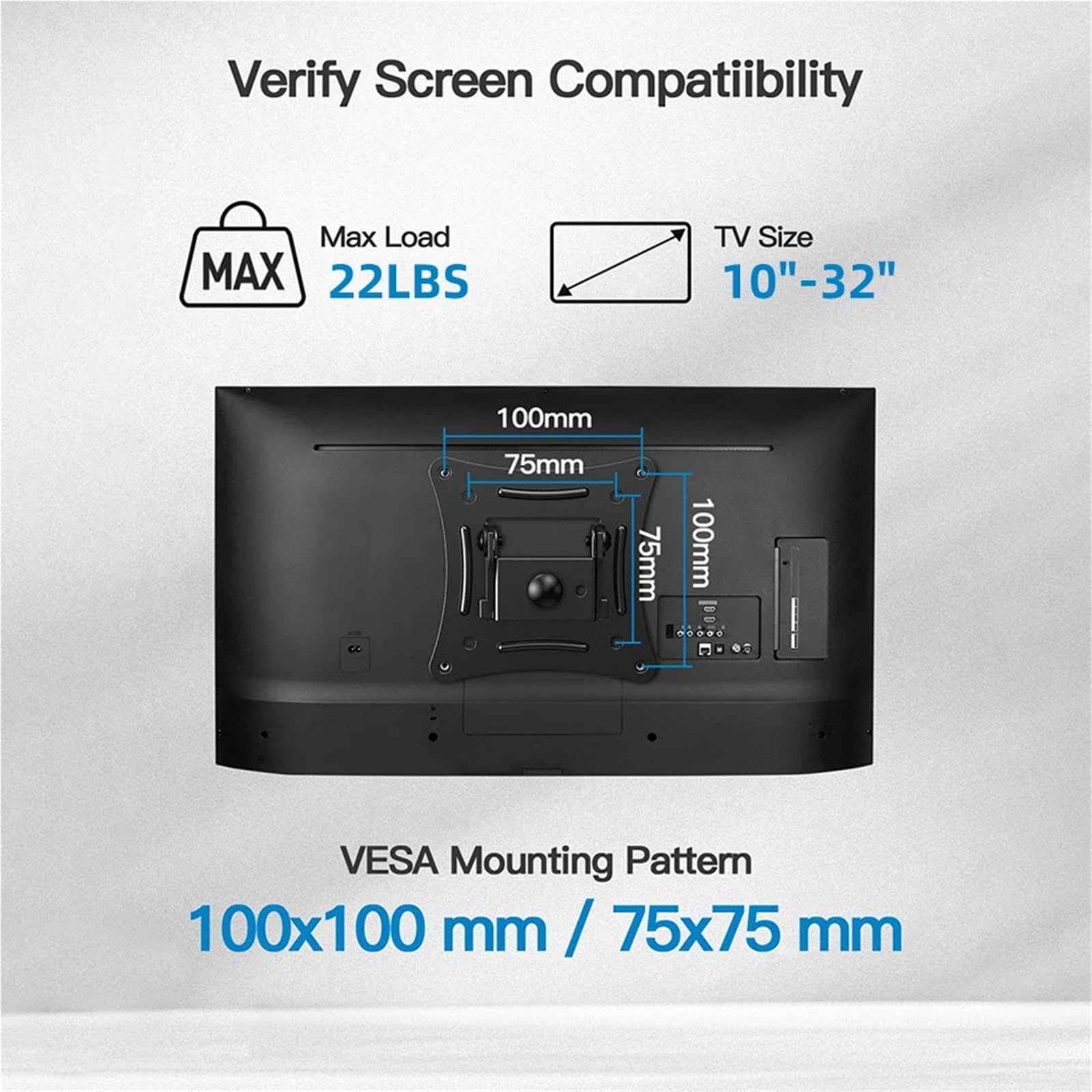 DASEB Uchwyty ścienne do telewizora Full Motion, narożny uchwyt na telewizor do telewizora 33-32 cali, obrotowe uchylne przedłużenie przegubowe maks. VESA 100 x 100 mm