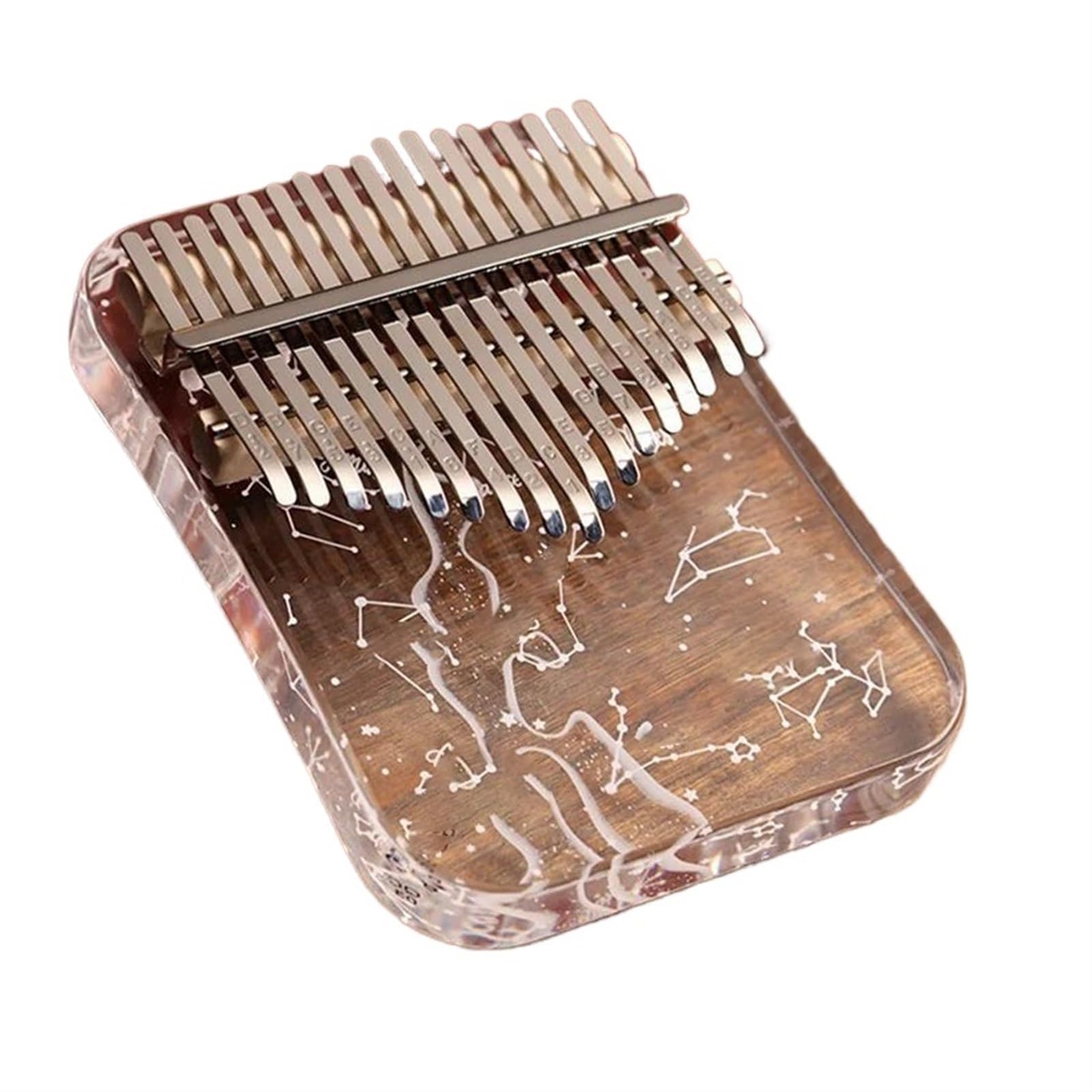 Kalimba 21-klawiszowy Profesjonalny Fortepian Kciukowy 21-klawiszowy Kalimba Akrylowy Instrument Klawiszowy Kciukowy(C)