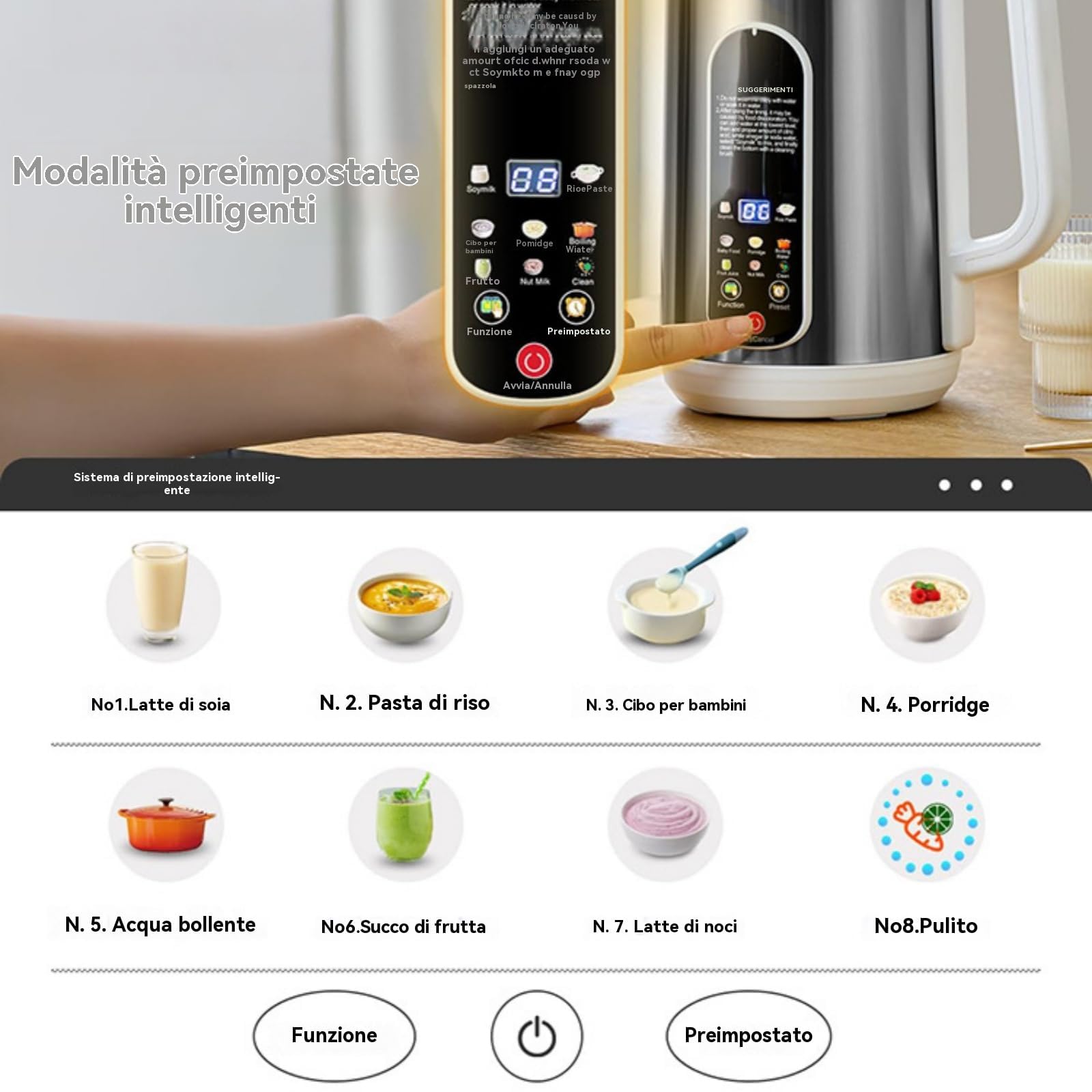 Machine Latte Vegetale, Macchina per Latte Vegetale Macchina Multifunzione Macchina per Fare Il Latte Vegetale
