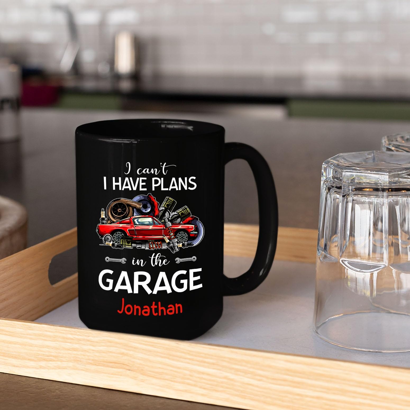 Amazon.com: Personalized I Have Plans In The Garage Coffee Mug Gift For Car  Mechanic Birthday Christmas, Customized Name Car Mechanics Coffee Cup 11 Oz  15 Oz, Car Mechanic Black Ceramic Mug, Mechanic