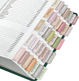 Laminated Bible Tabs,75 Tabs,Laminated Bible Index Tabs for Women and Men, Boho Theme Bible Tabs for Easy Navigation, Large Print Easy to Read
