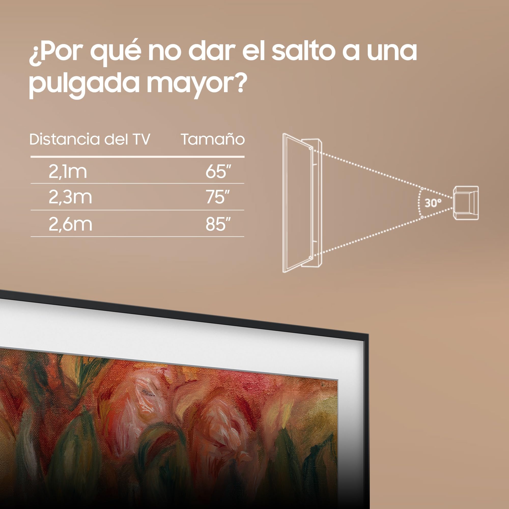 Samsung TV The Frame 4K 2024 43LS03D Smart TV de 43" con Galería de Arte con Display Mate, Marcos Intercambiables, 100% Volumen de Color con Quantum Dot y One Connect y Cable Casi Invisible