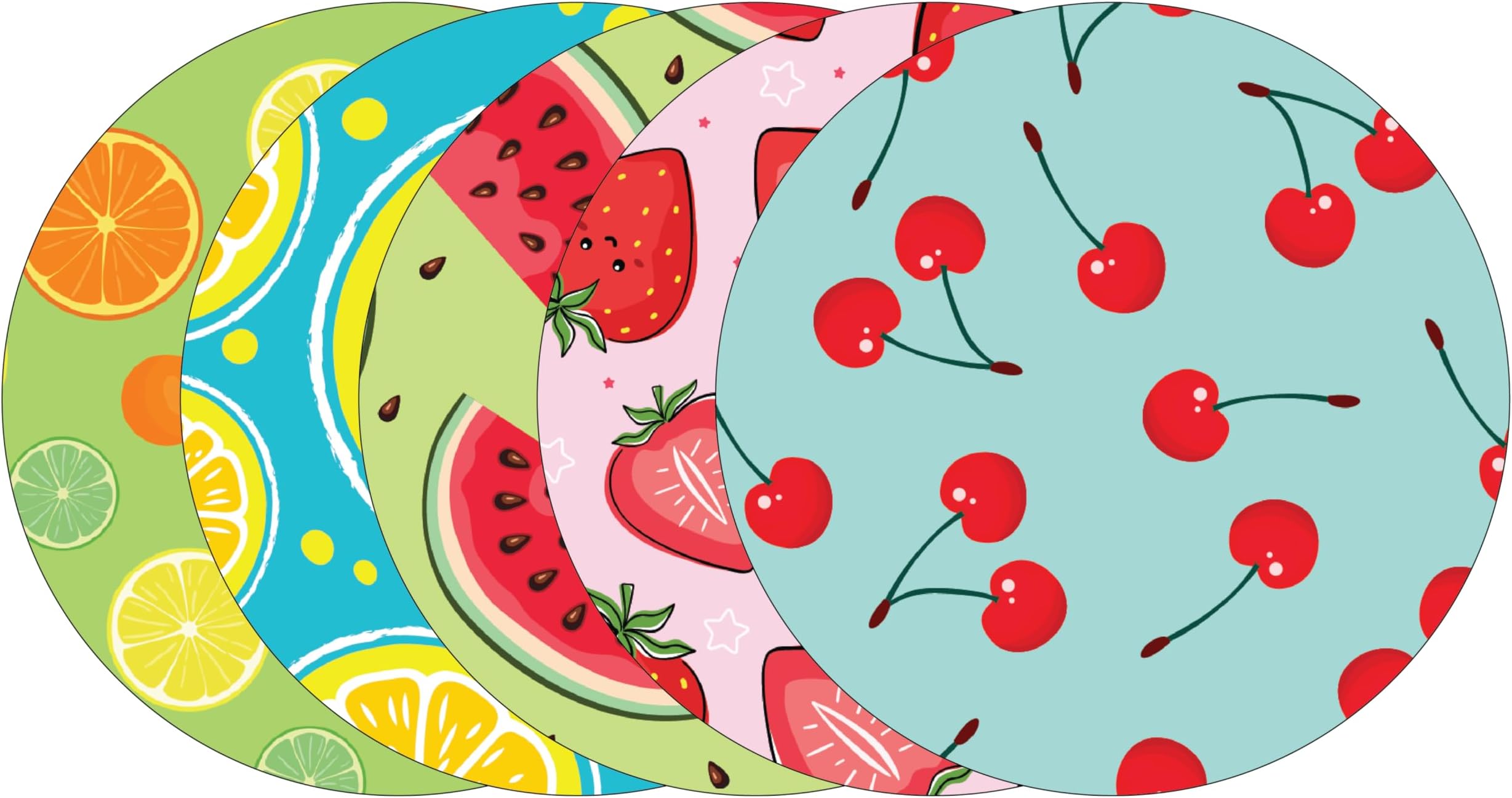 Glucomart Adhesive Patches for Libre, Dexcom G7 & Stelo (5 Count) – Maximum Strength CGM Patches, Waterproof & Hypoallergenic (Fruits Variety Pack) (Libre/G7)