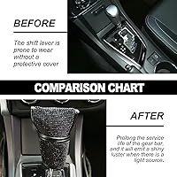 Vista 5 de Funda para palanca de cambios de coche con cristales brillantes, protector de palanca de cambios con brillo, accesorios de decoración universal