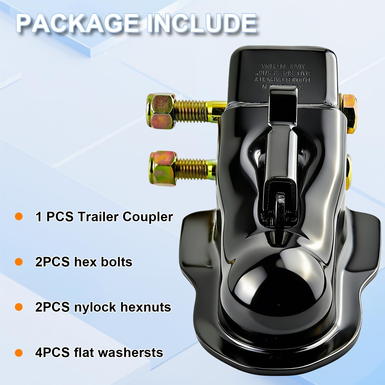 2" 14000LBS Adjustable Trailer Coupler with Trigger Latch SAE Class IV 14000 lb for Towing RV, Boat, Camper, Utility Equipment Trailers & Cargo (Black)