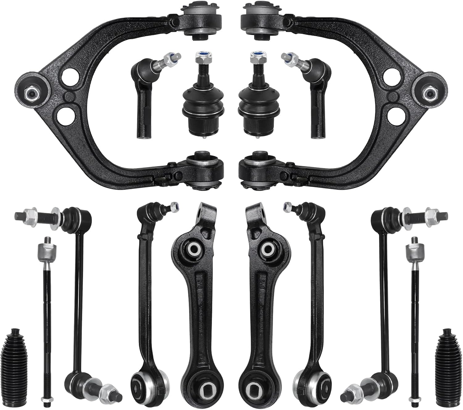Front Control Arm Lower Ball Joint Sway Bar Tie Rod End Assembly Compatible with 2011-2014 Chrysler 300 RWD Dodge Charger & Challenger 15-19 Charger Challenger（V8)-16pcs Suspension Kit