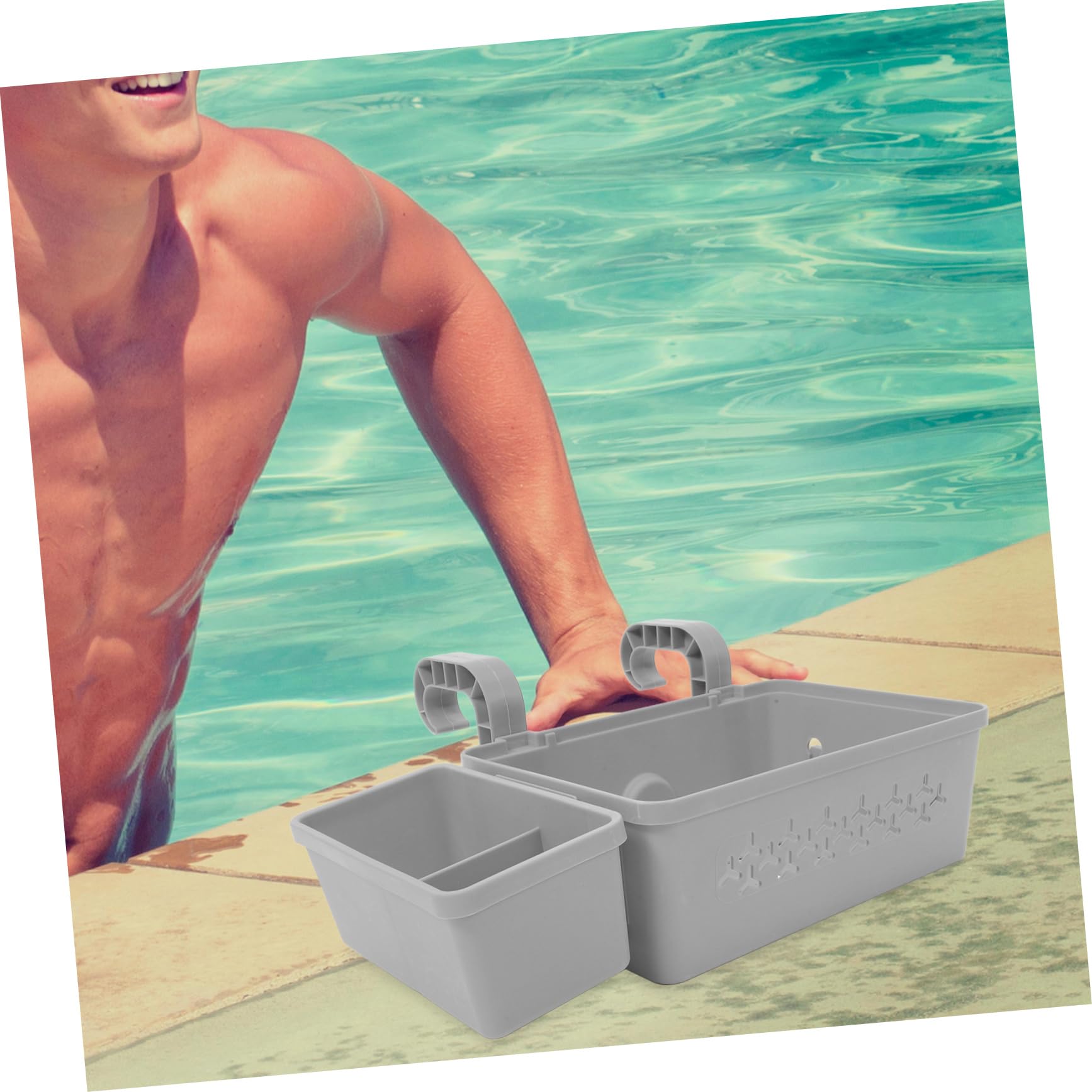 Cesta Pp Almacenamiento de Piscina para Colgante Borde