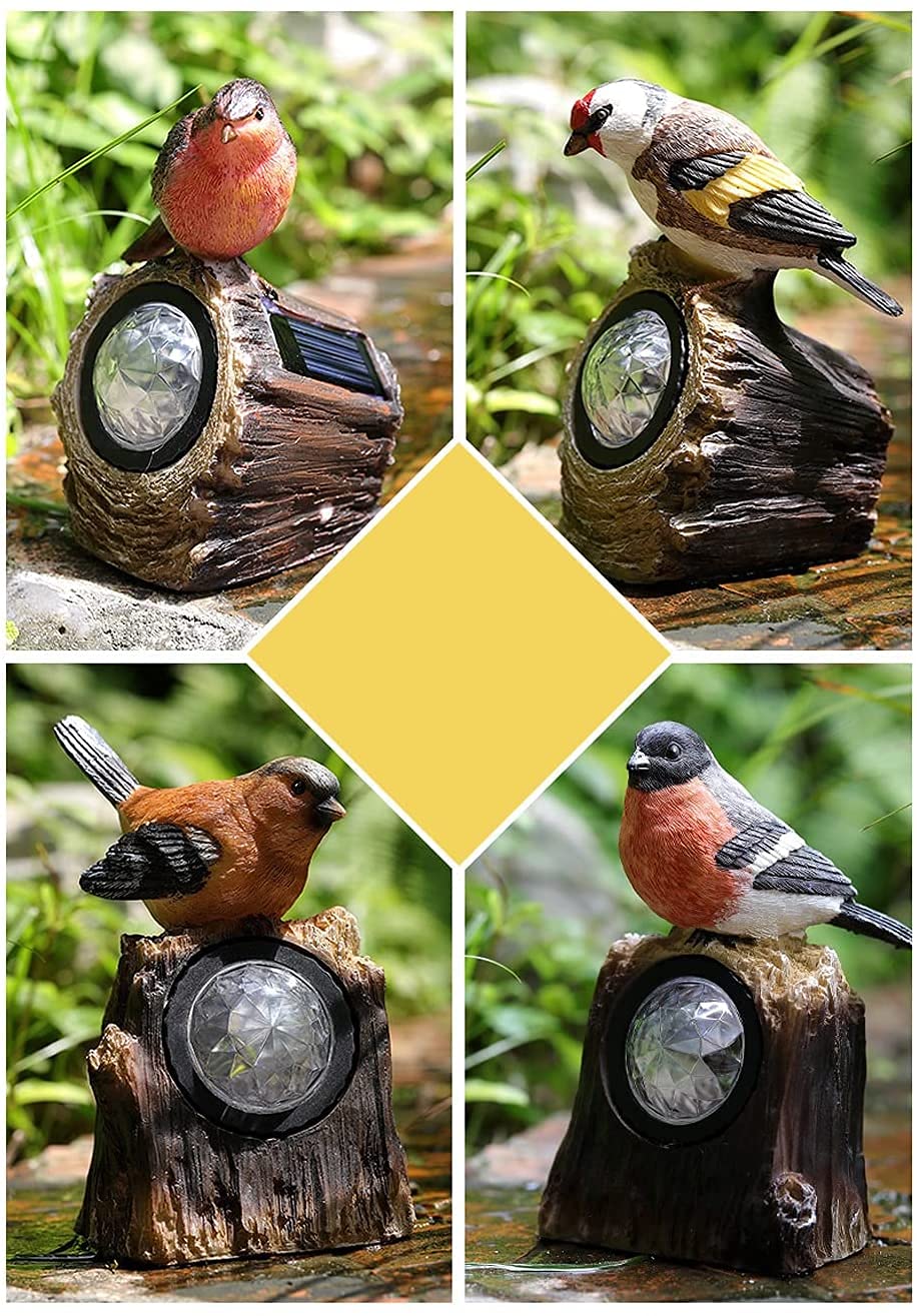 Lampa ogrodowa, żywica, imitacja ptaków, dekoracja, ogród, balkon, rzeźba, rękodzieło, (kolor: C)