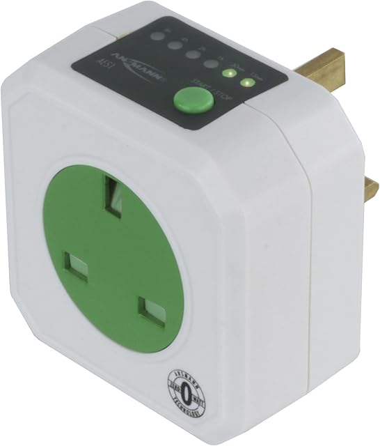 ANSMANN AES-1 Zero Watt Energy Saving Timer Plug Socket | Smart Safety Timer Plug to Control Electronics | Energy Saver Switch with Timer - White - 3 Year Warranty