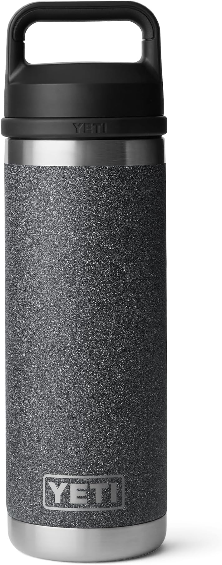 Rambler 18 oz Bottle, Leakproof, Vacuum Insulated, Stainless Steel with Chug Cap, Black Stone