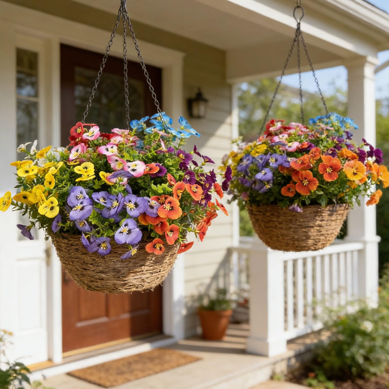 lekymo 16 PCS Artificial Fake Pansy Flowers