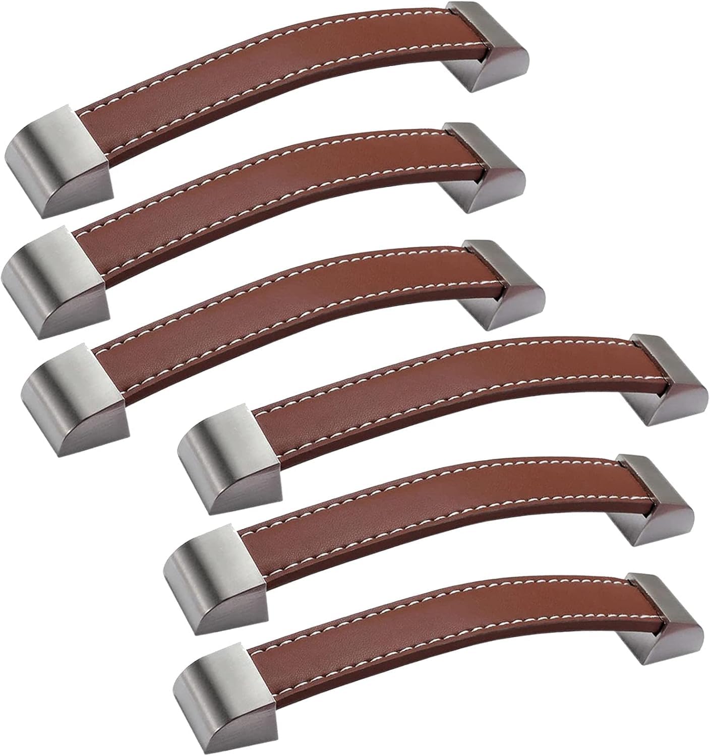 Kuayeocf 6Pcs Drawers Pull Modern Cabinet Kitchen Handles Pulls Knobs For Door Cabinets Wardrobe(,Hole Distance160mm)