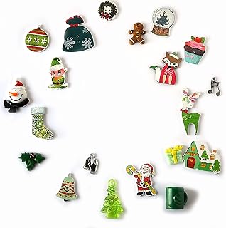 TomToy Christmas Green I Spy Trinkets, Holidays Theme I Spy Bag, Bottle fillers, 1-3cm, Set of 20 trinkets
