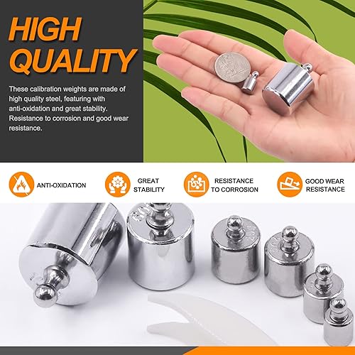 Miniatura 3 de Juego de pesas de calibración de precisión para balanza digital, báscula de joyería (juego de 7.05 oz (gramo))