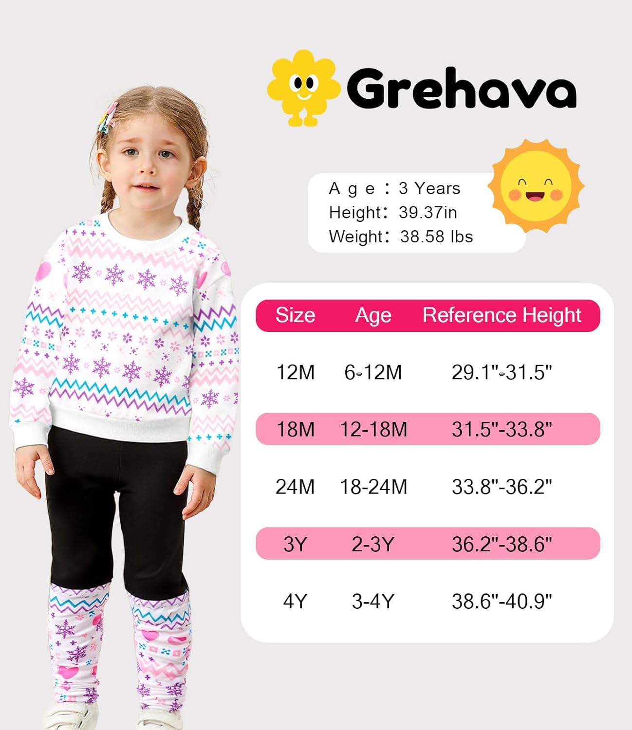 Toddler Baby Girls Sweatsuit Unique Elastic Pant Design Sweat Matching Sets Fall 2 Piece Sweatshirts Outfit 1-4T - Image 6