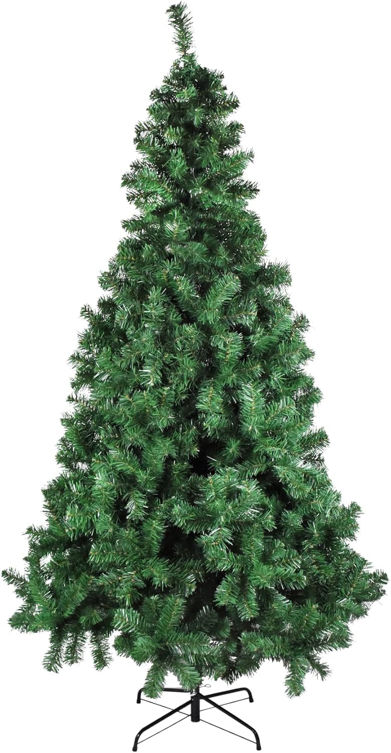 Albero Di Natale Slim LOGAN Realistico H 210 Cm - 1432 Rami In PE+PVC, Apertura Ad Ombrello, Diametro 86 Cm