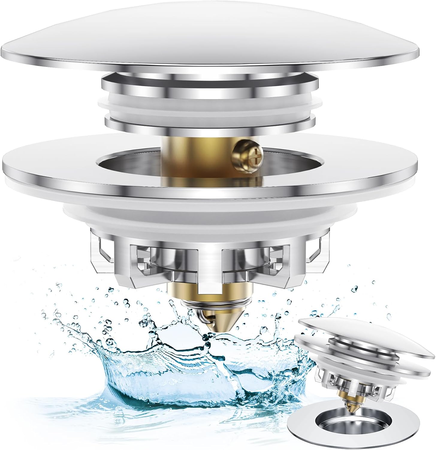 Citymoor Universal Tub Stopper Tip Toe Bathtub Drain Stopper, Pop Up Bath Tub Drain Plug